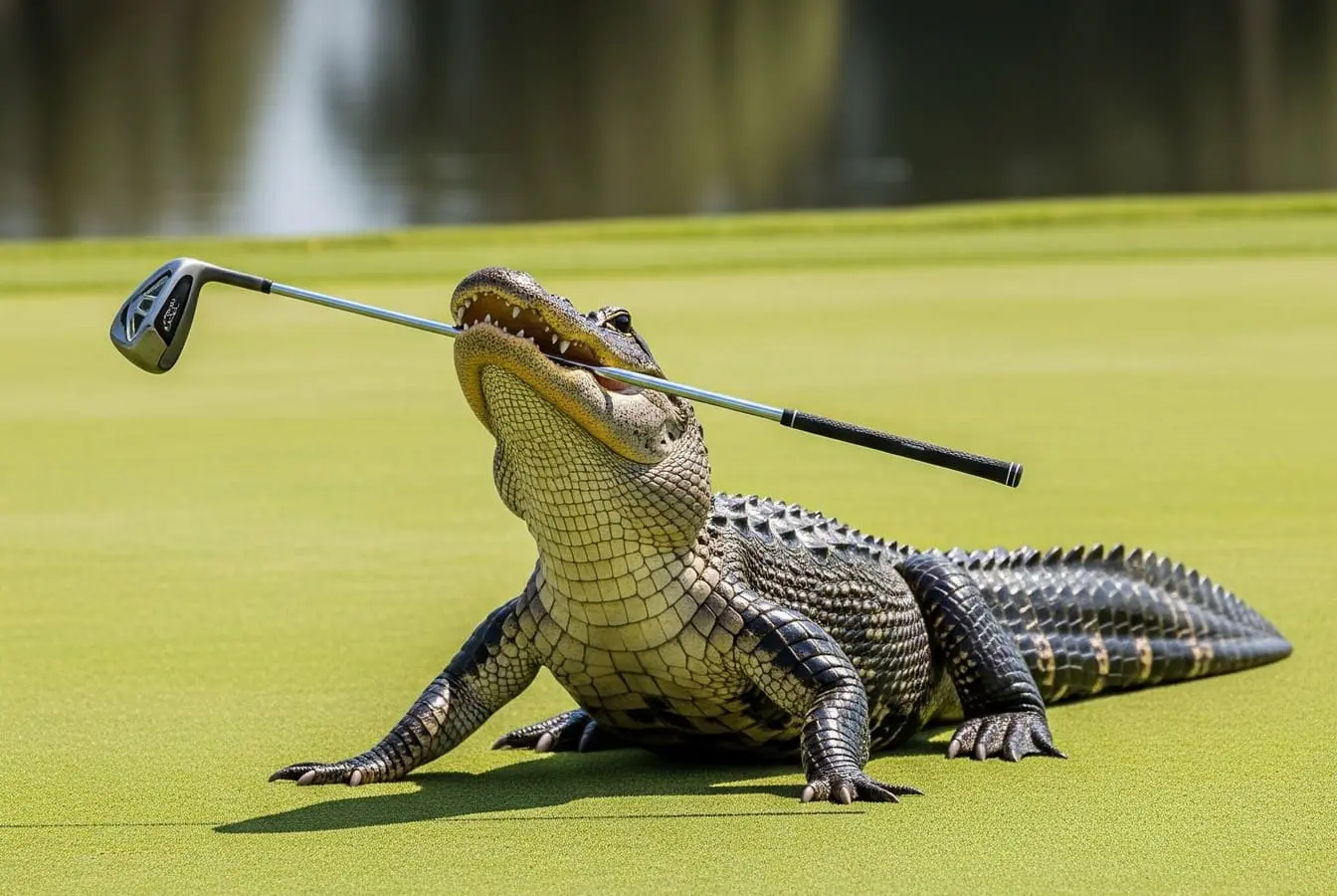 Un alligator s’empare d’un club de golf… et devient la star du parcours en Floride !