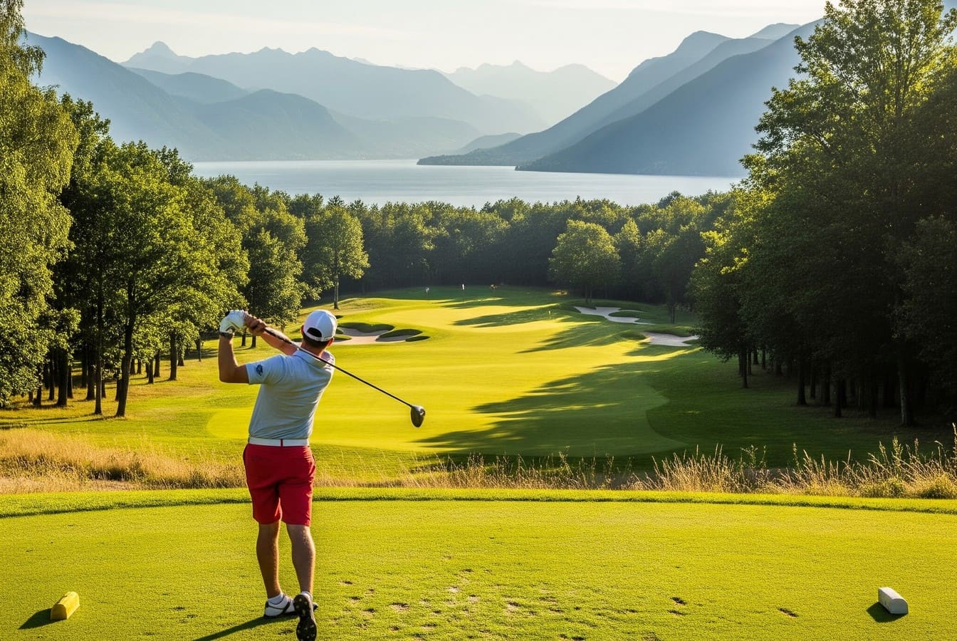 Ce golf élégant offre des coups en aveugle, un parc luxuriant et des lumières dorées incroyables
