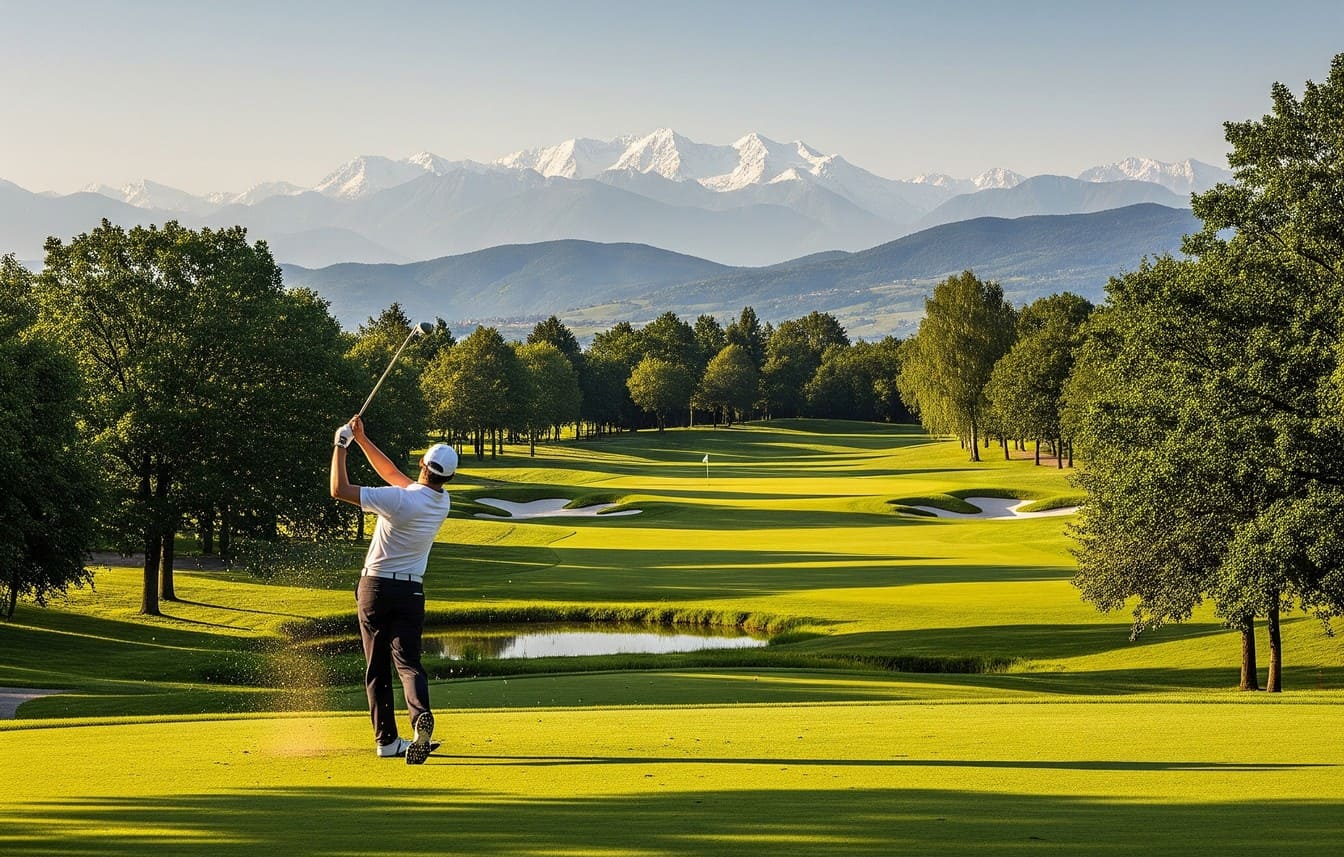Ce golf est un tableau vivant : couleurs automnales sublimes et verts éclatants au printemps, magique !